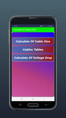 Calculate of Cables Size android App screenshot 0